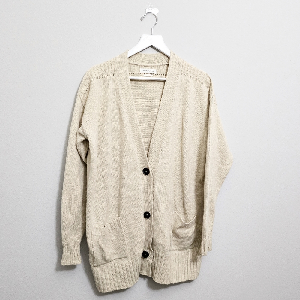Isabel Marant Etoile Nuetral Beige Cream Knit Cardigan With Pockets Size 36